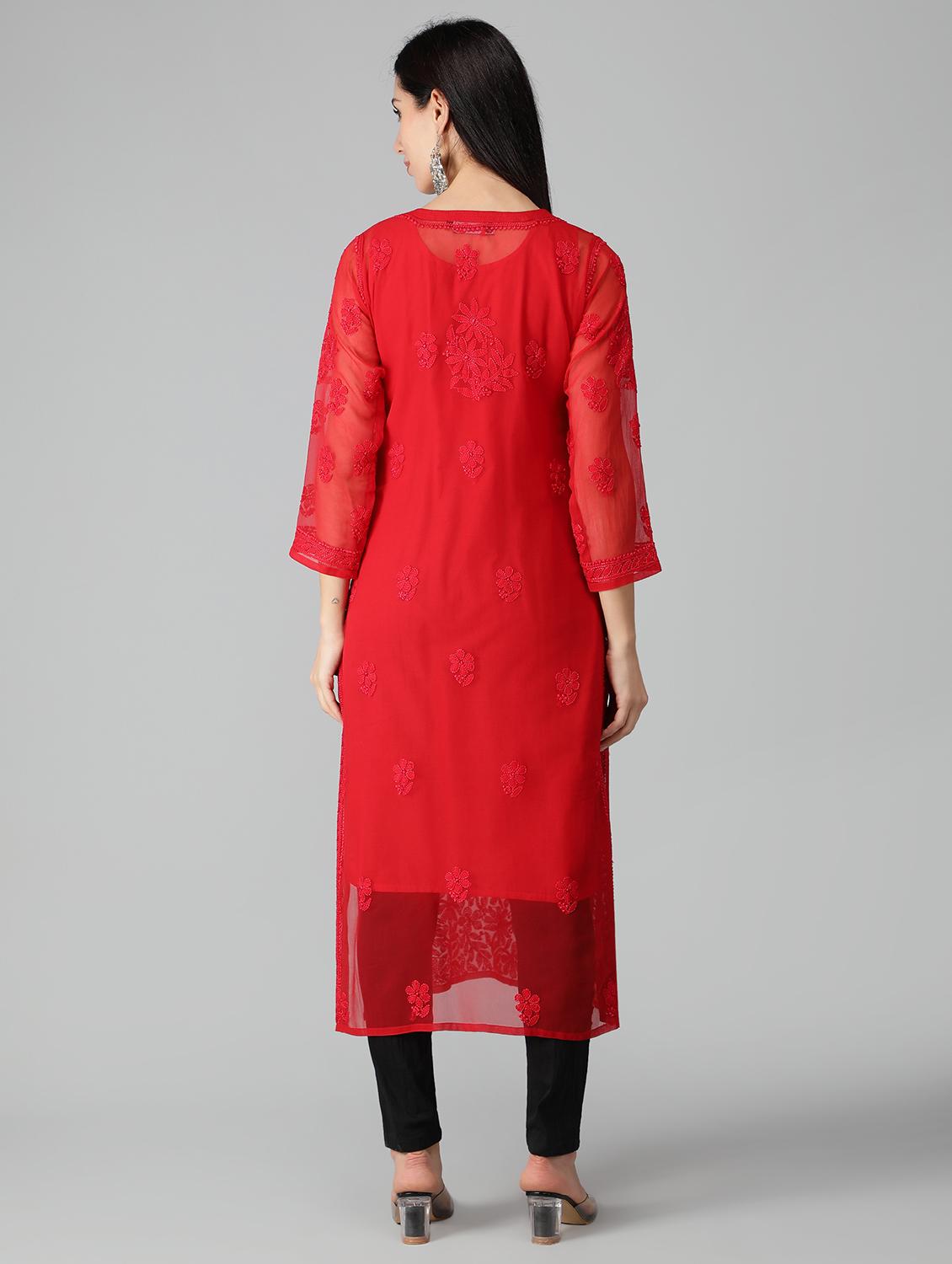 women's straight kurta - 19207408 - Standard Image - 2