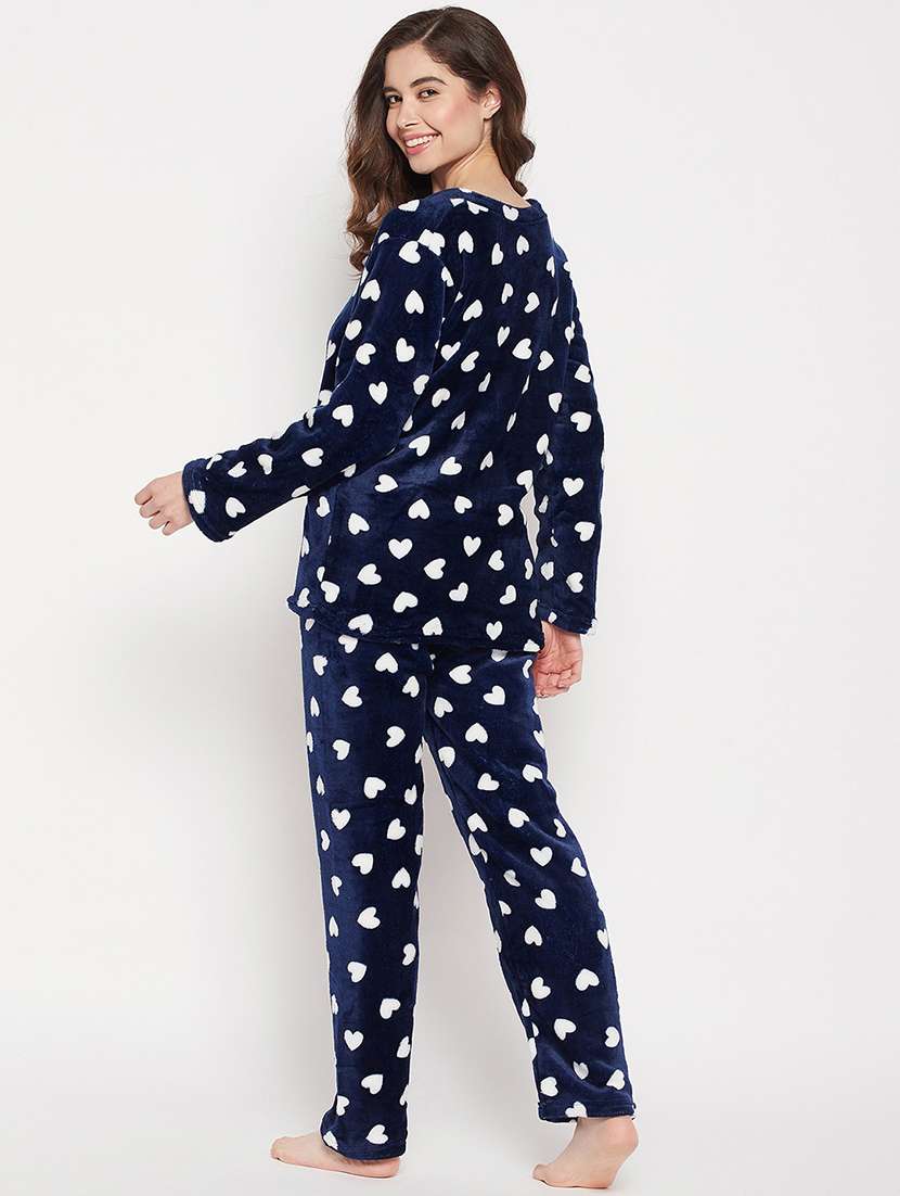 women blue printed nightsuit - 19207451 -  Standard Image - 2