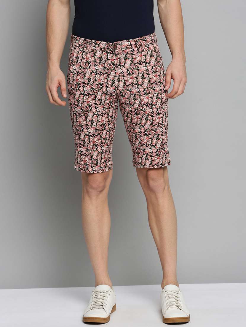 men pink cotton short