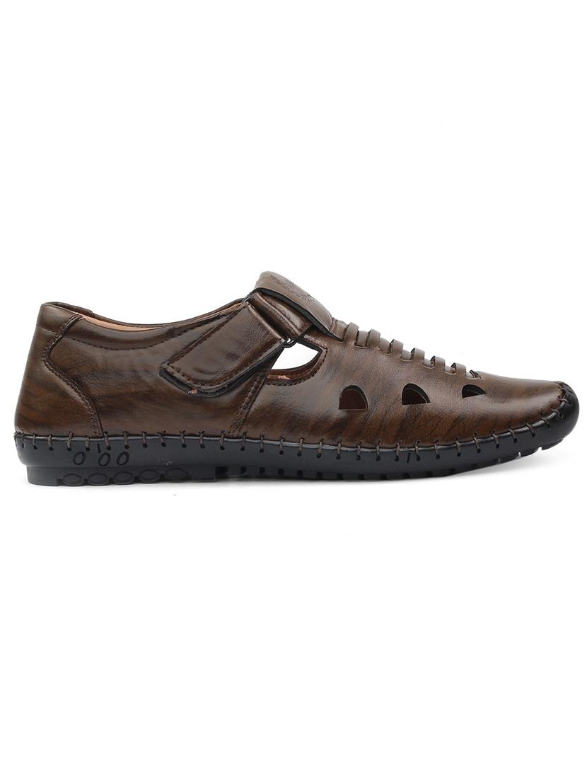 brown ethnic sandal - 19207582 - Standard Image - 2