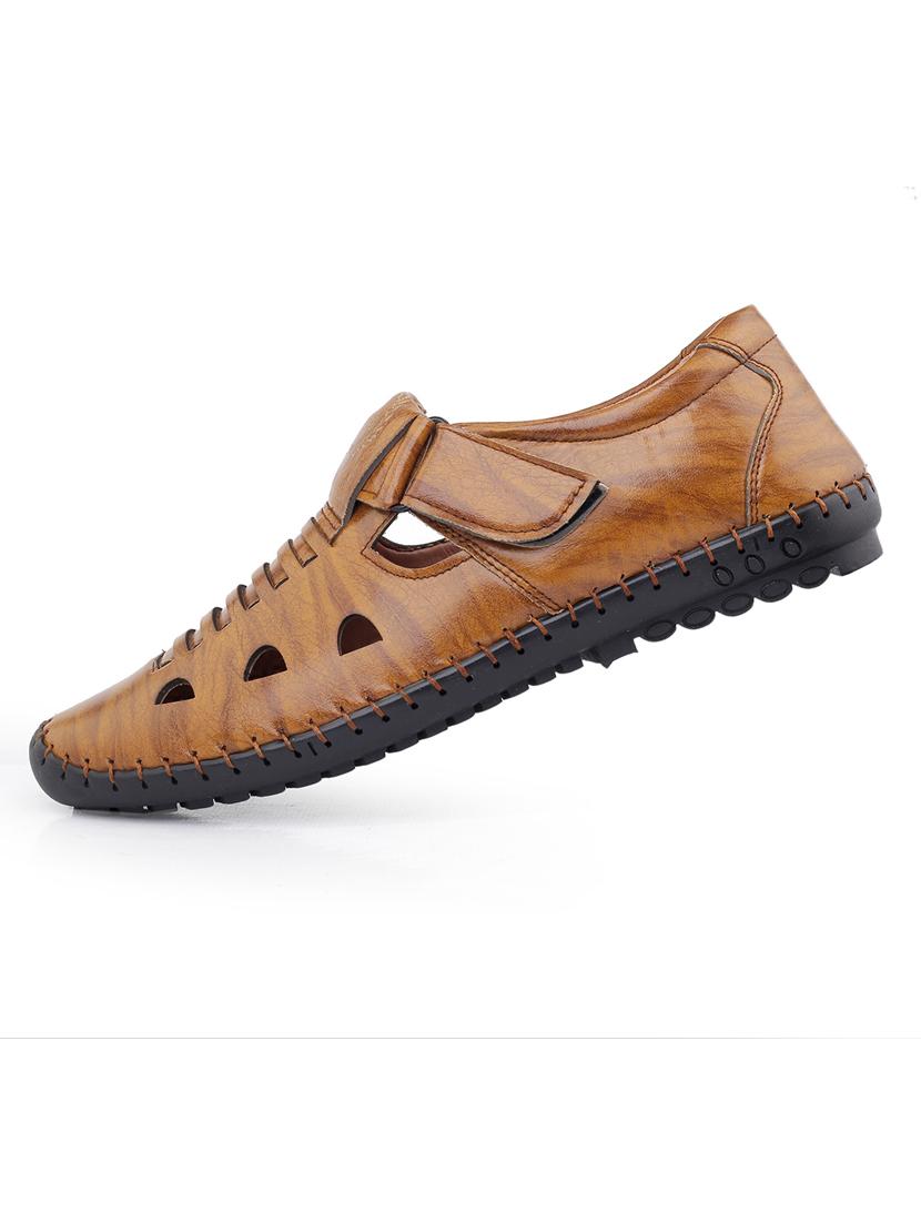 tan ethnic sandal - 19207583 - Standard Image - 2