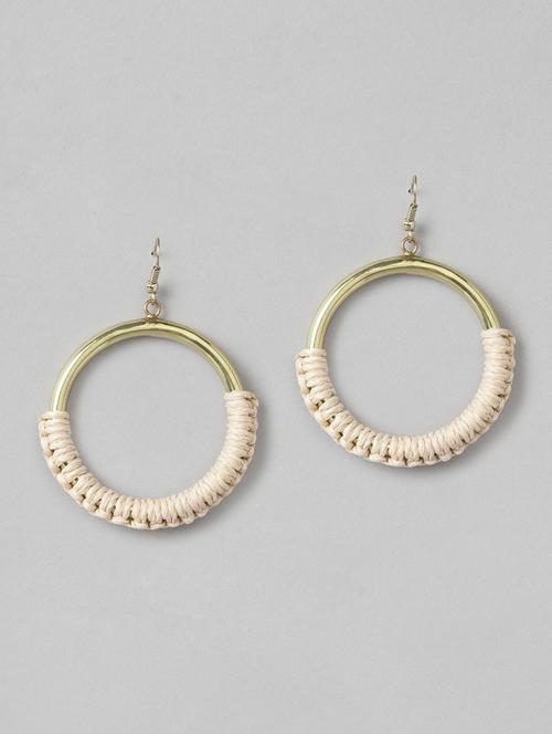 beige metal hoop earring - 19207921 - Standard Image - 0