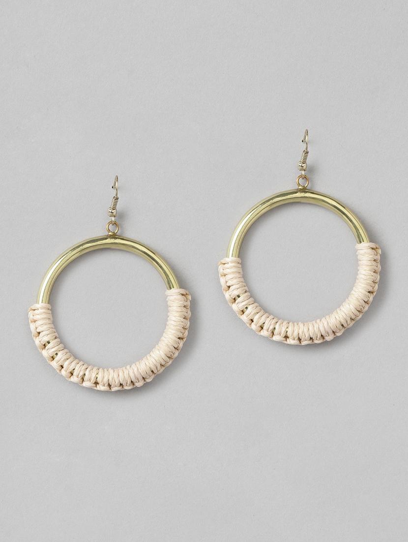 beige metal hoop earring - 19207921 - Zoom Image - 0