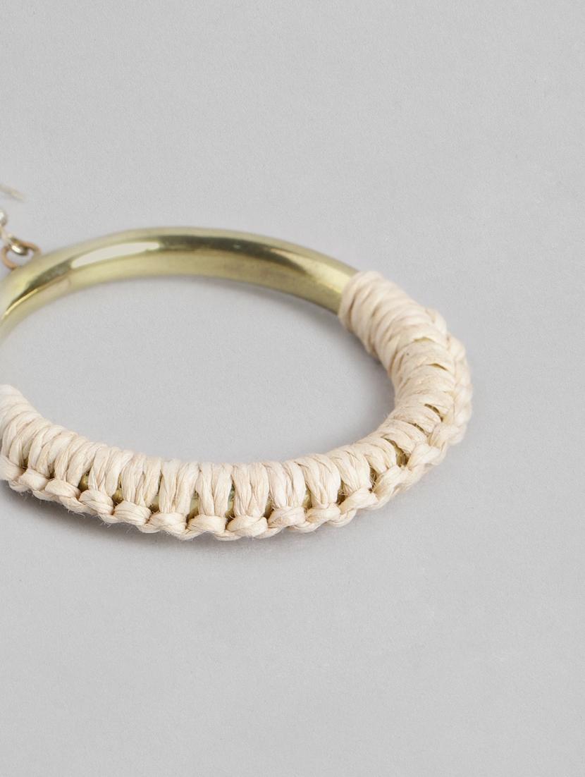 beige metal hoop earring - 19207921 - Standard Image - 2