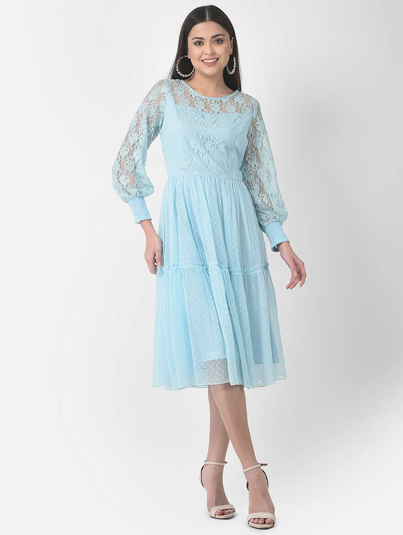 women's fit & flare knee length dress