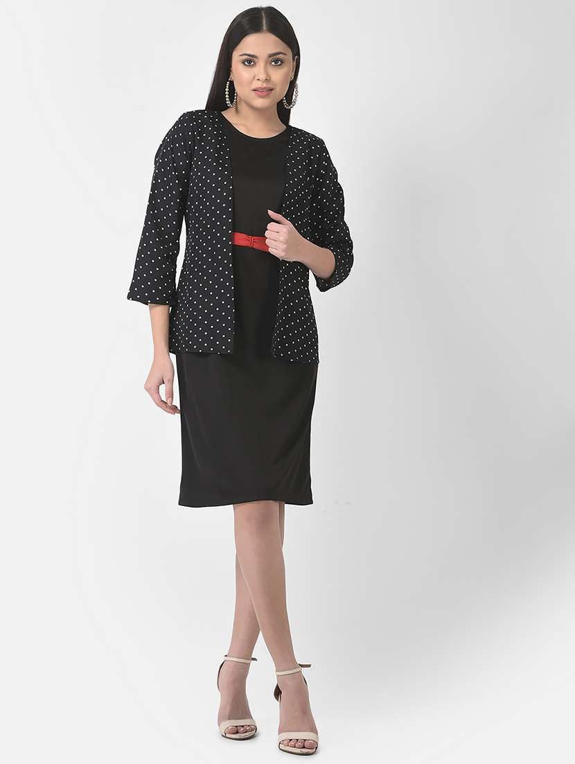 women's sheath polka dots dress