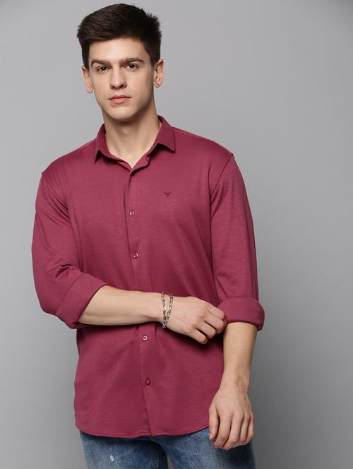 mens solid casual shirt - 19208106 - Standard Image - 0