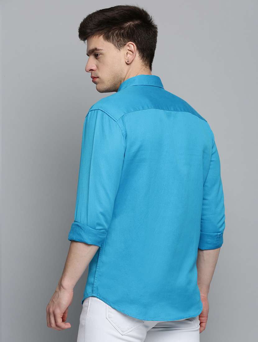 men solid long sleeve regular fit casual shirt - 19208111 -  Standard Image - 2