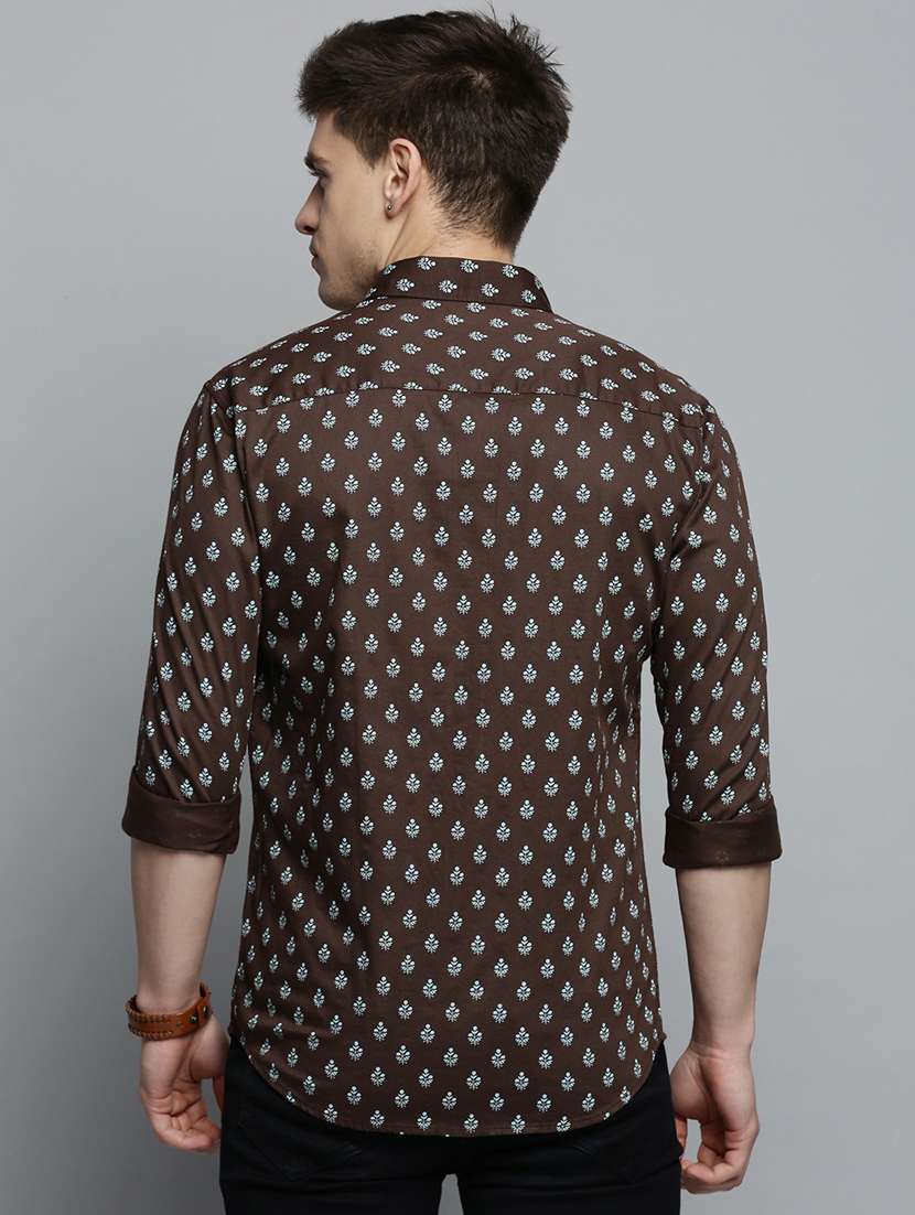 mens printed casual shirt - 19208121 - Standard Image - 2