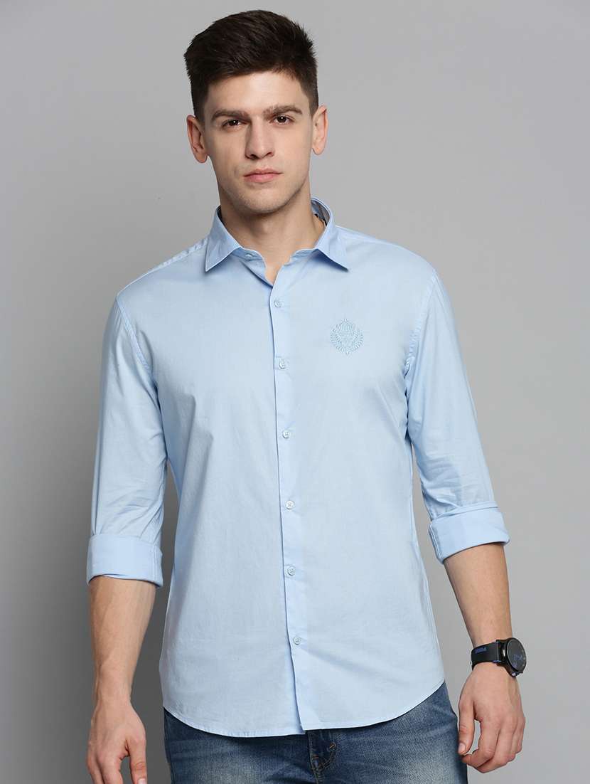 mens solid casual shirt