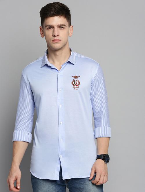 mens stripes casual shirt - 19208290 - Standard Image - 0