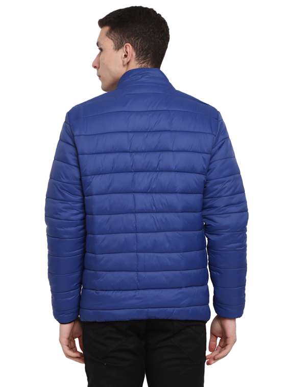 men blue solid long sleeve quilted jacket - 19214892 -  Standard Image - 2