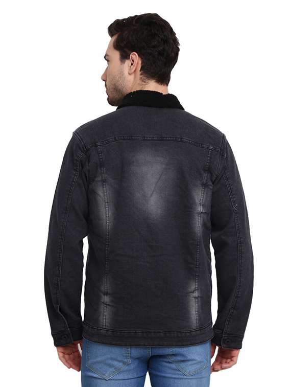 men black long sleeve denim jacket - 19214962 -  Standard Image - 2