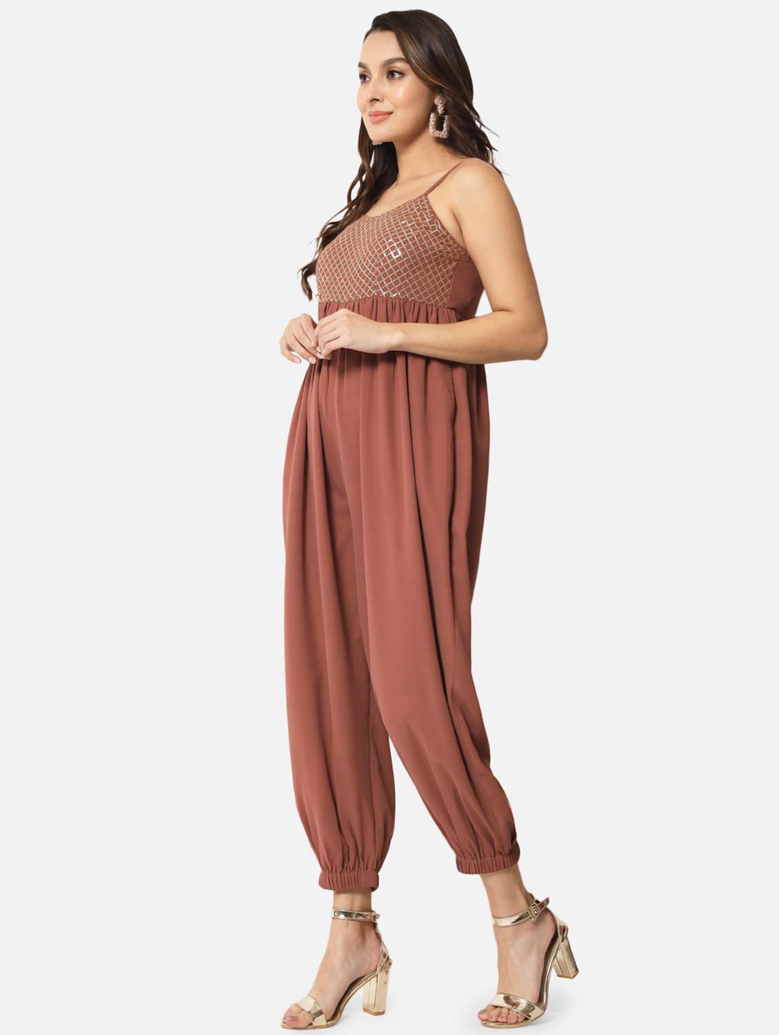 solids full leg jumpsuit - 19215131 -  Standard Image - 2