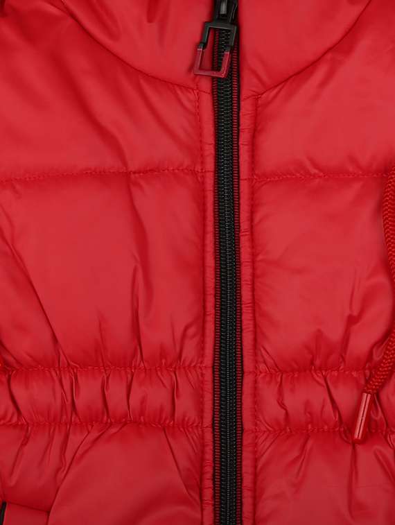 girls hooded neck quilted jacket - 19215272 -  Standard Image - 2