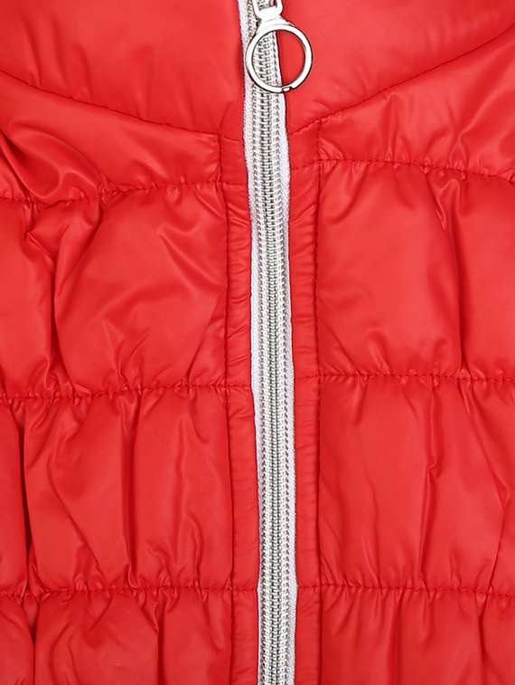 girlss hooded neck quilted jacket - 19215328 -  Standard Image - 2