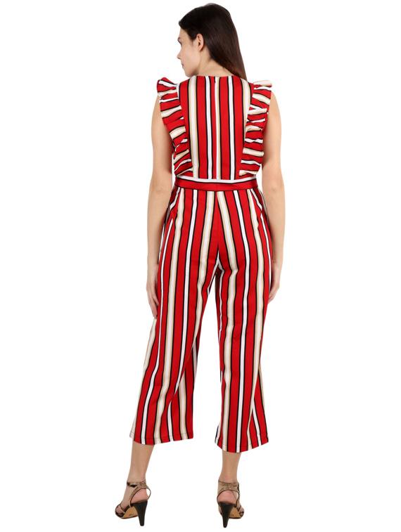 stripes full leg jumpsuit - 19215431 - Standard Image - 2