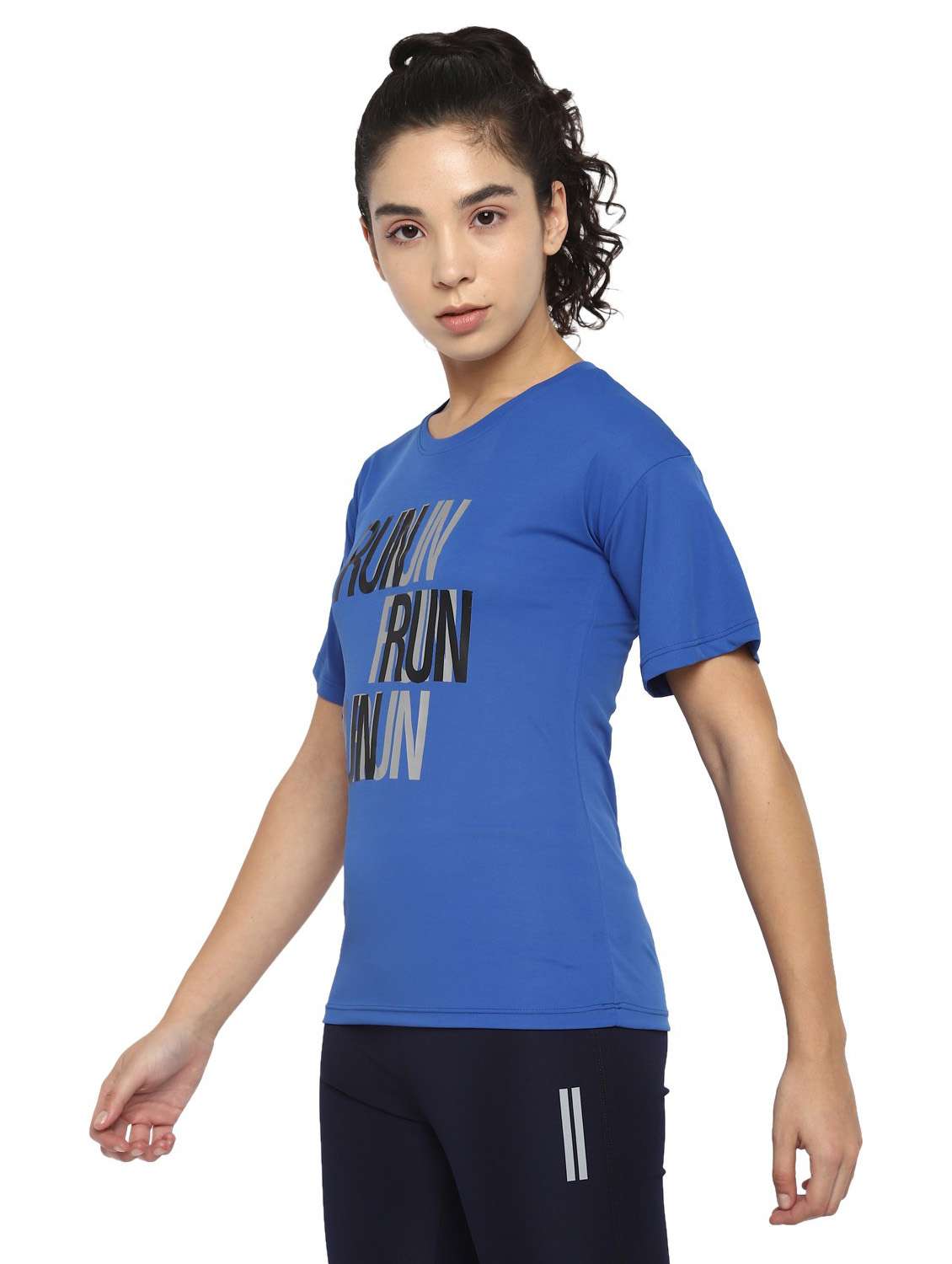 women's front print round neck t-shirt - 19219588 -  Standard Image - 2