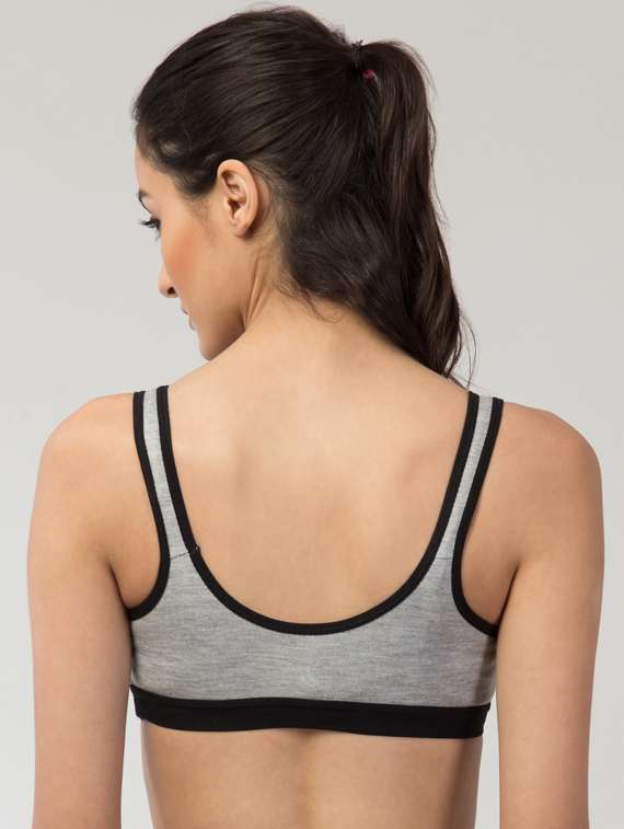 multi coloured solid sports bra - 19219683 -  Standard Image - 2