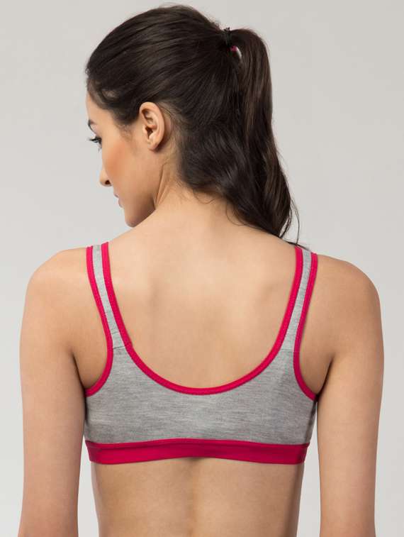 multi coloured solid sports bra - 19219684 -  Standard Image - 2