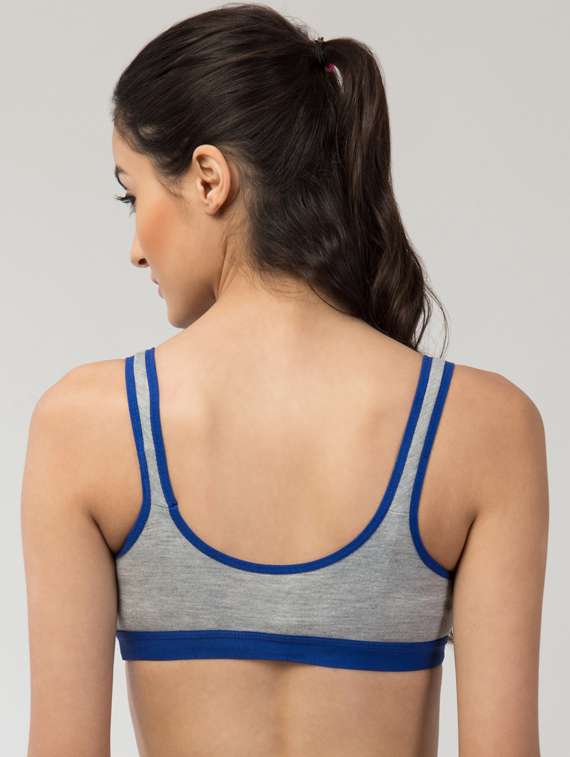 multi coloured solid sports bra - 19219685 -  Standard Image - 2
