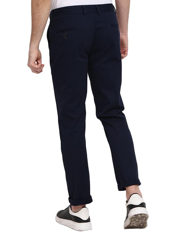 blue polyester blend flat front formal trouser - 19220708 - Standard Image - 2