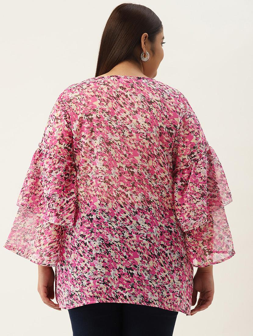 women's a line v neck top - 19220850 - Standard Image - 2