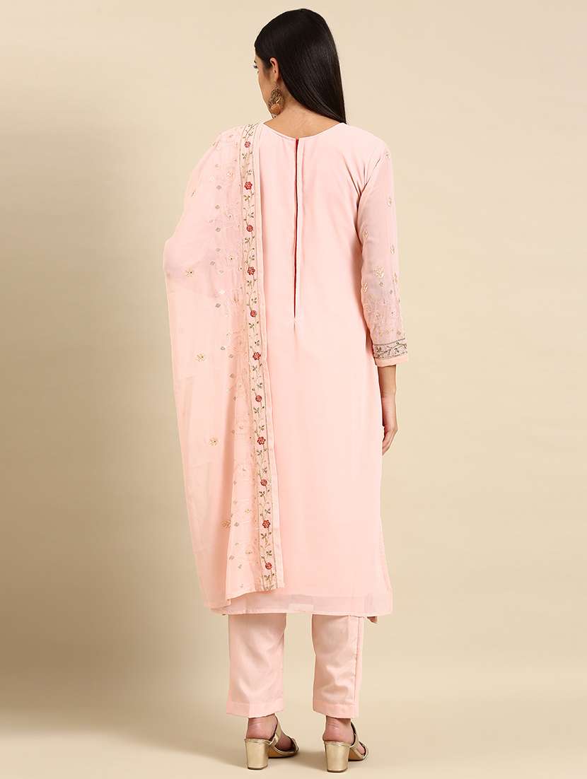 embroidered unstitched suit set - 19220940 -  Standard Image - 2