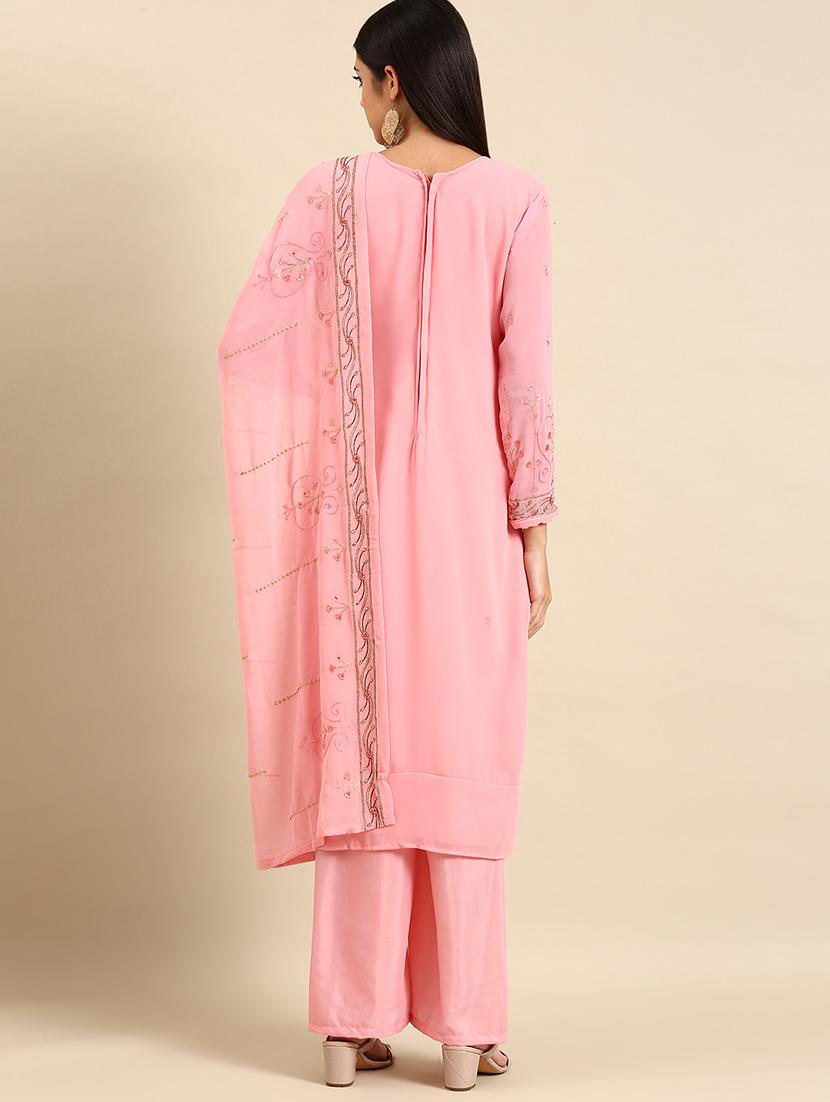 embroidered unstitched suit set - 19220941 - Standard Image - 2