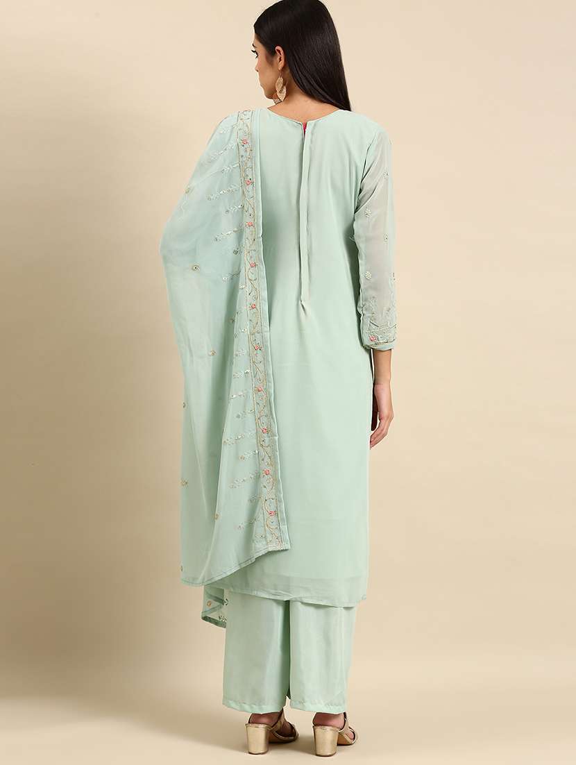 embroidered unstitched suit set - 19220942 -  Standard Image - 2