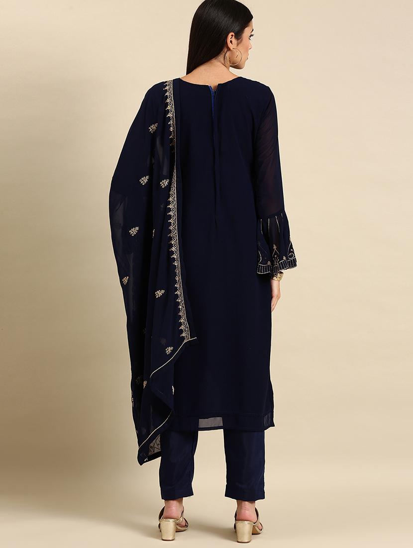 embroidered unstitched suit set - 19220956 - Standard Image - 2