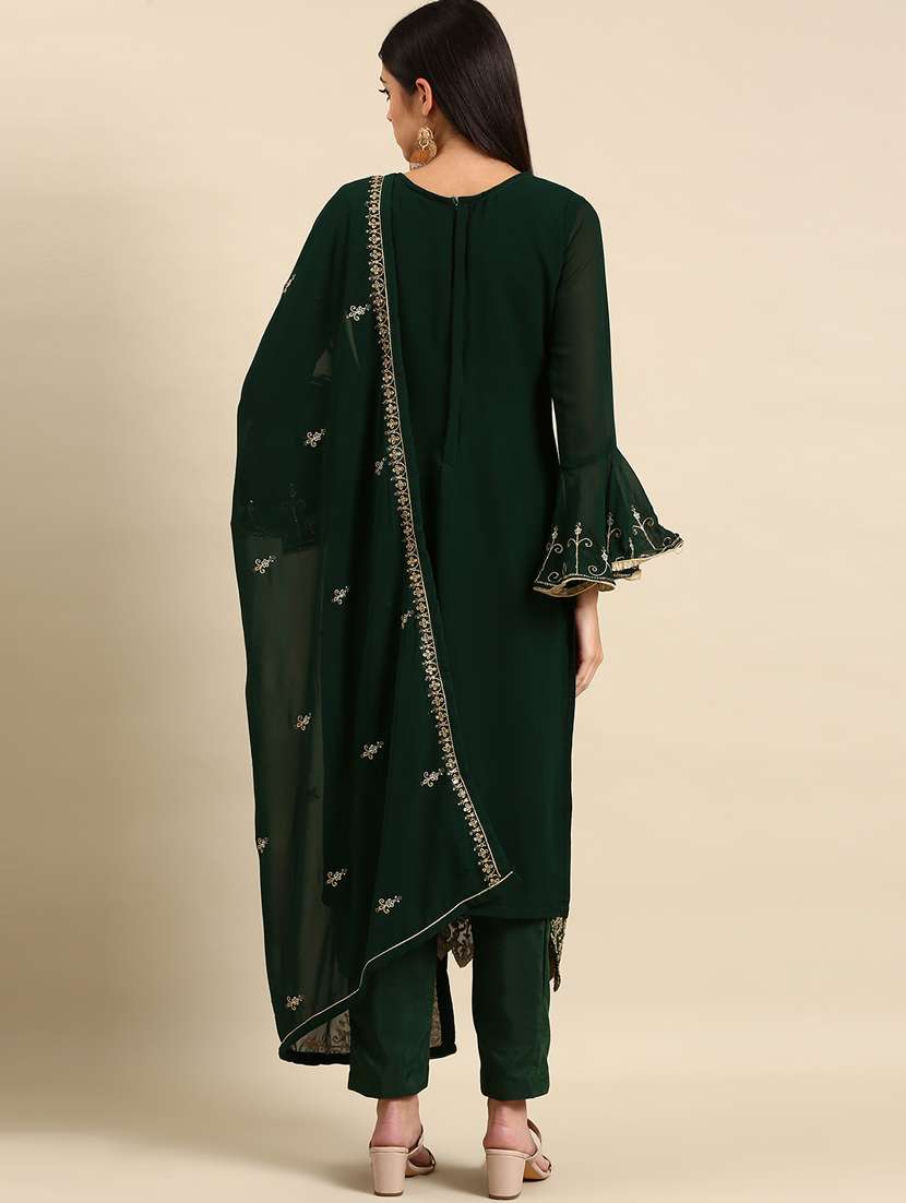 embroidered unstitched suit set - 19220987 - Standard Image - 2