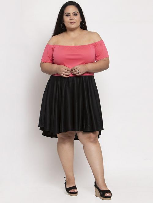 women's fit & flare color block dress - 19221290 - Standard Image - 0