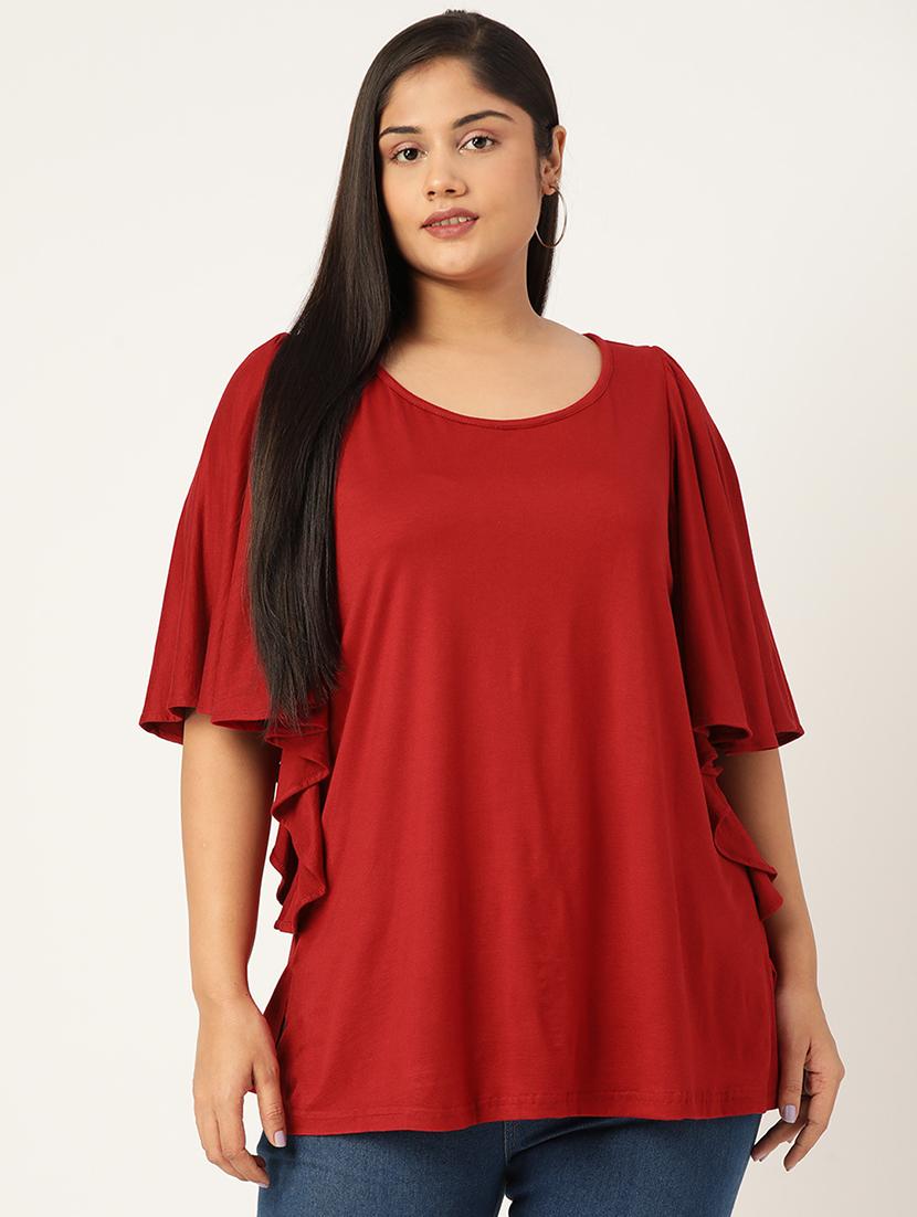 women's straight round neck top - 19223346 -  Zoom Image - 0