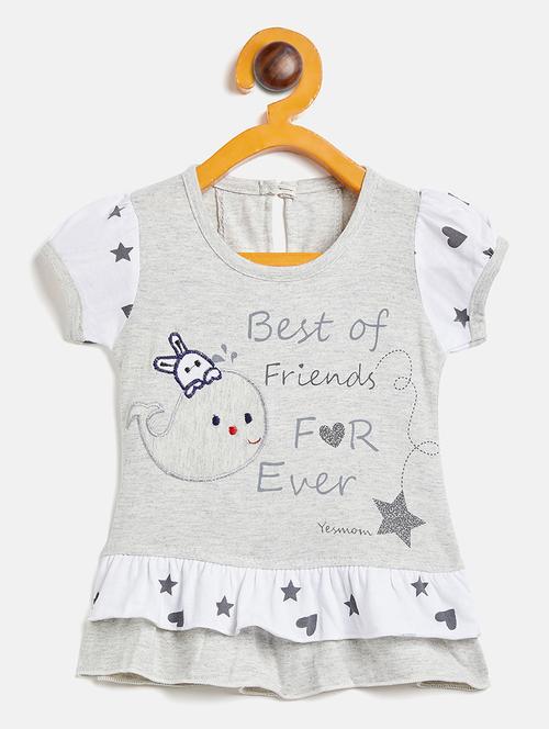girls round neck printed frock - 19224146 -  Standard Image - 0