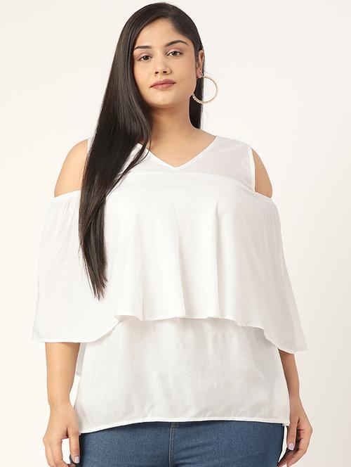 women's layered v neck top - 19225011 -  Standard Image - 0