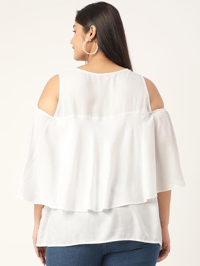 women's layered v neck top - 19225011 - Standard Image - 2