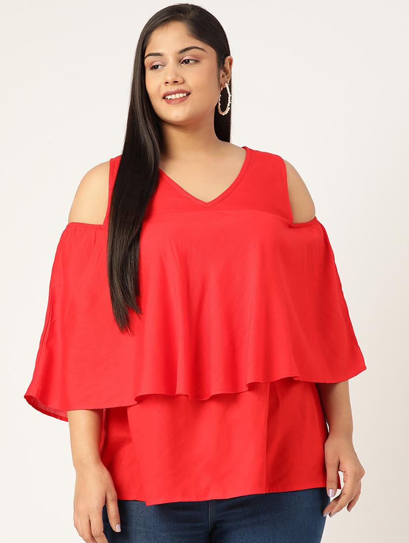 women's layered v neck top - 19225015 -  Zoom Image - 0