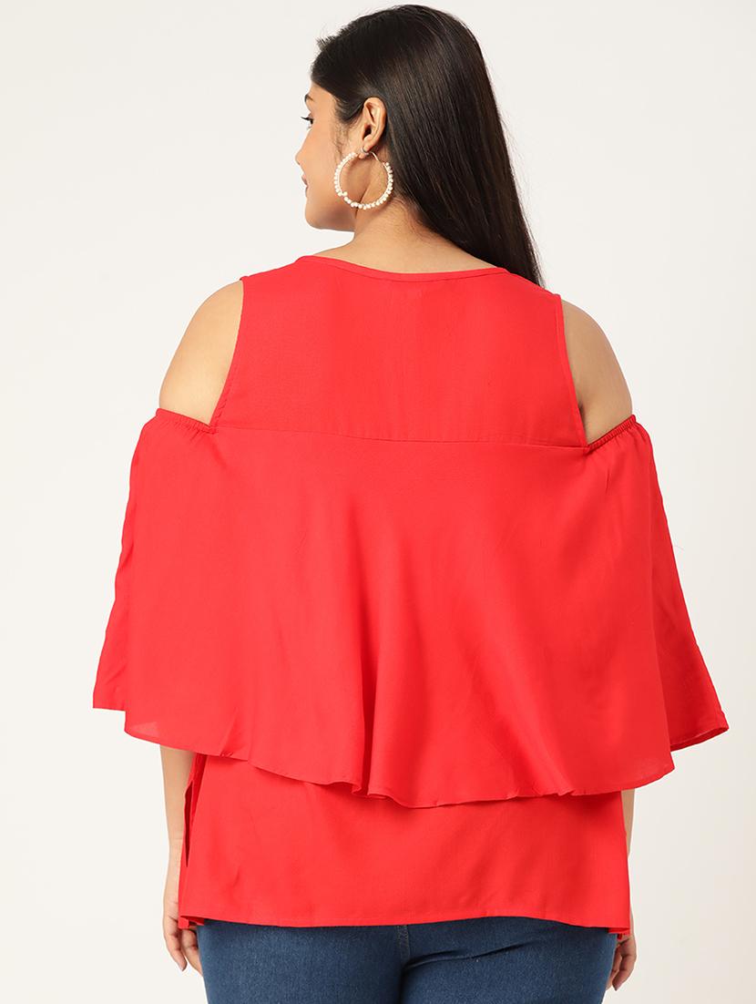 women's layered v neck top - 19225015 - Standard Image - 2