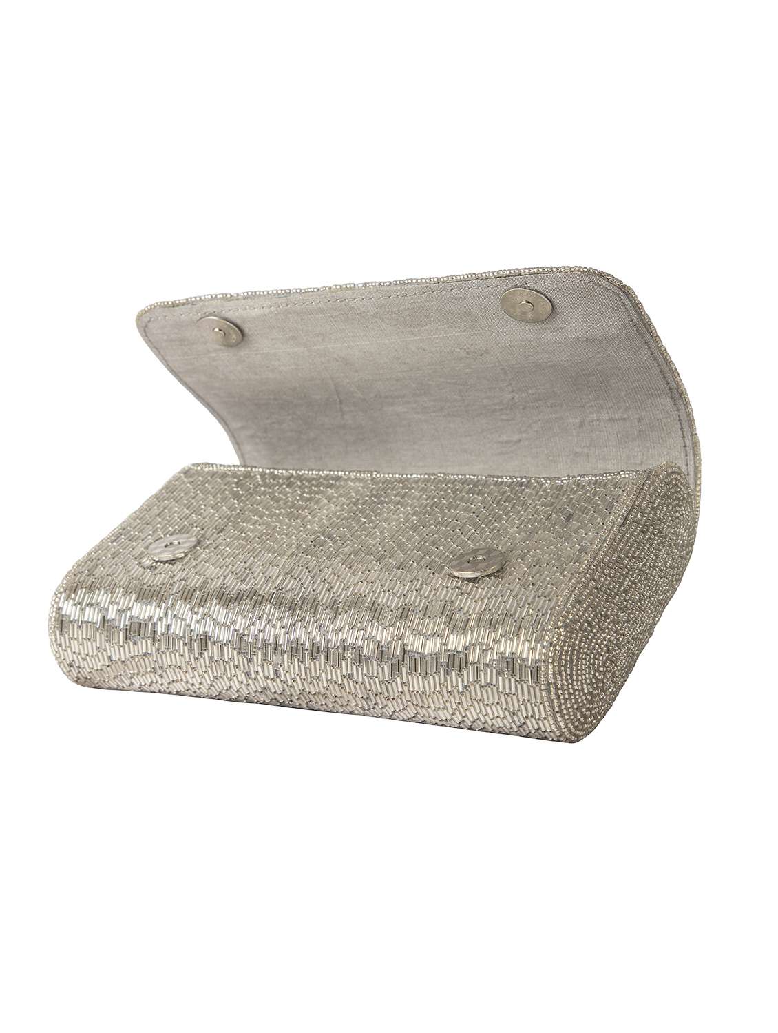 silver silk regular clutch - 19225424 -  Standard Image - 2