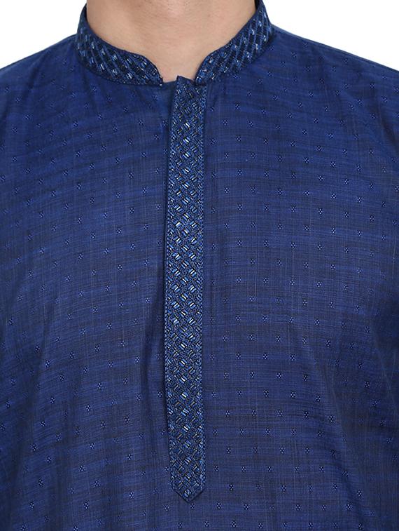 royal blue self design ethnic wear set - 19226580 - Standard Image - 2