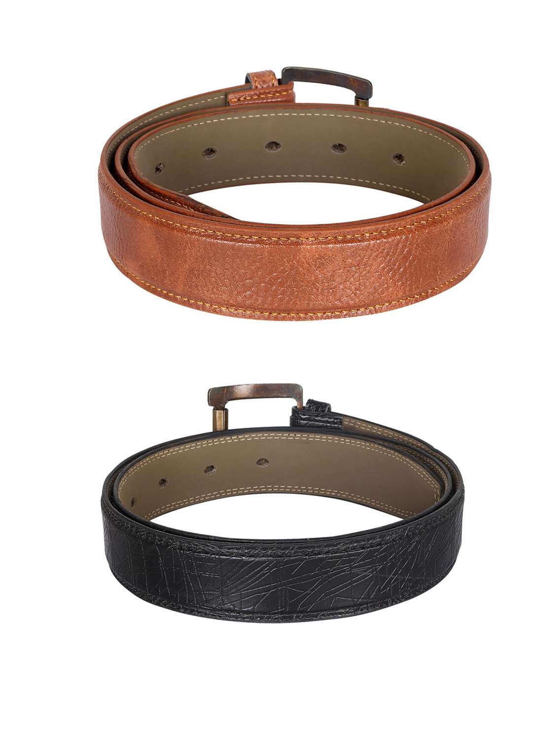 pack of 2 leatherette belt - 19226814 - Standard Image - 2