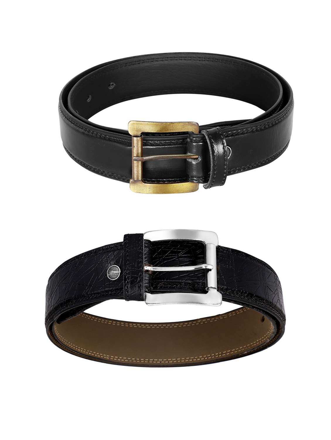 pack of 2 leatherette belt - 19226872 - Standard Image - 2