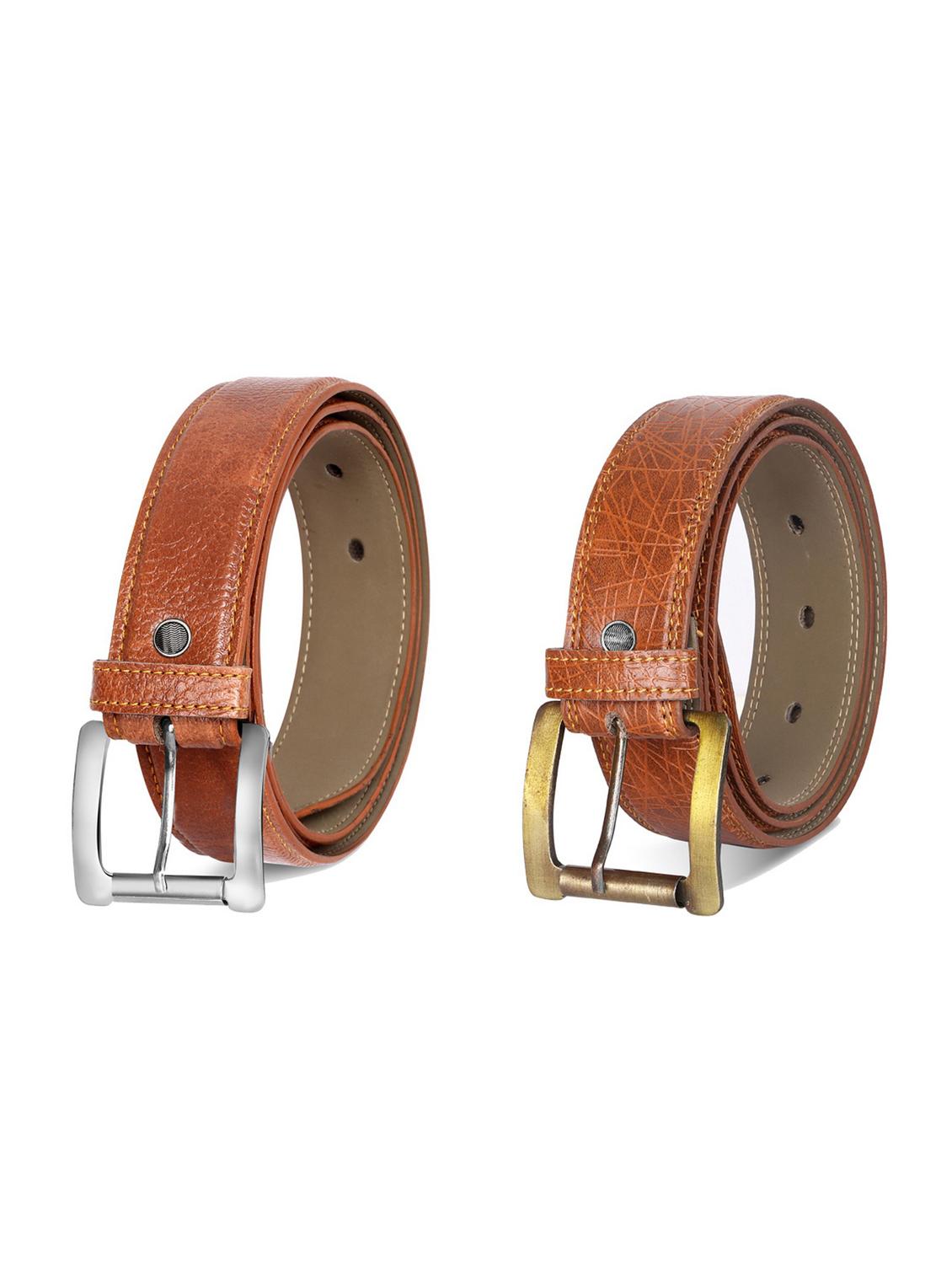 combo pack of brown leatherette belts - 19228021 -  Zoom Image - 0