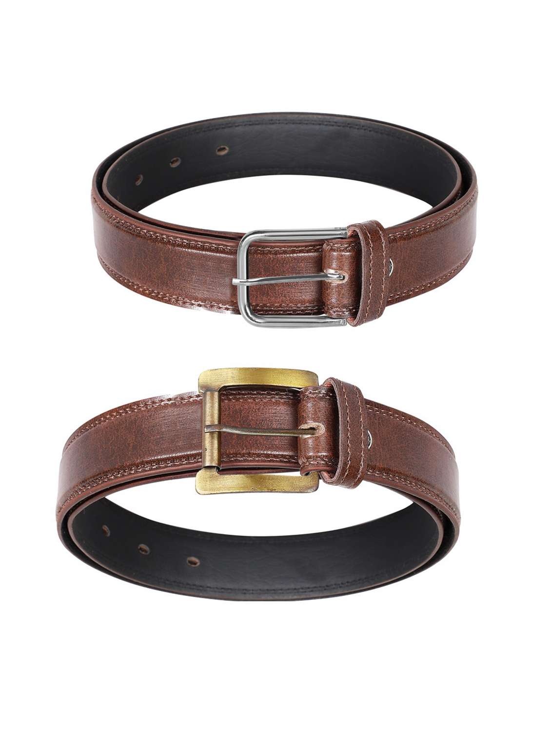 pack of 2 leatherette belt - 19229043 - Standard Image - 2