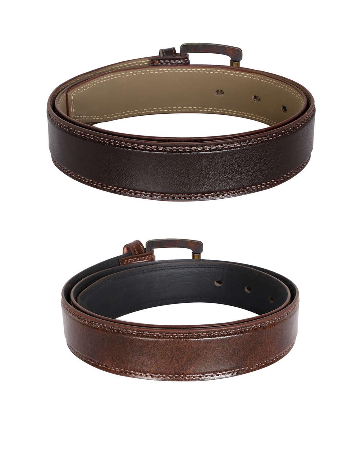 pack of 2 leatherette belt - 19229094 - Standard Image - 2