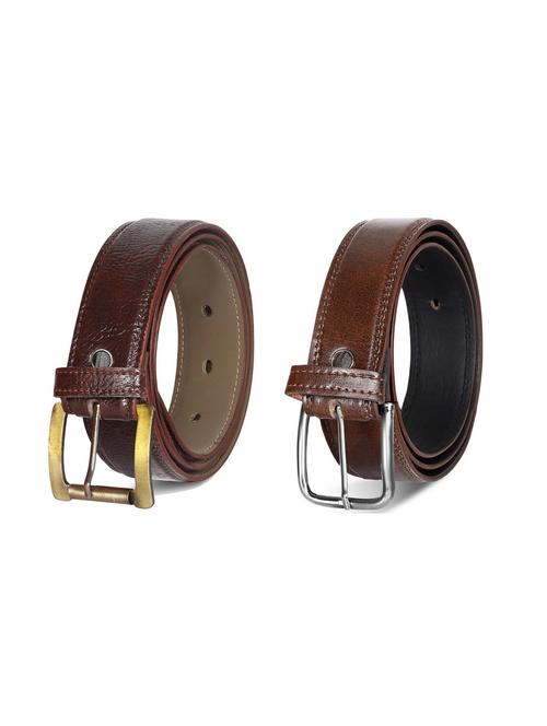 brown leatherette belt - 19229319 - Standard Image - 0