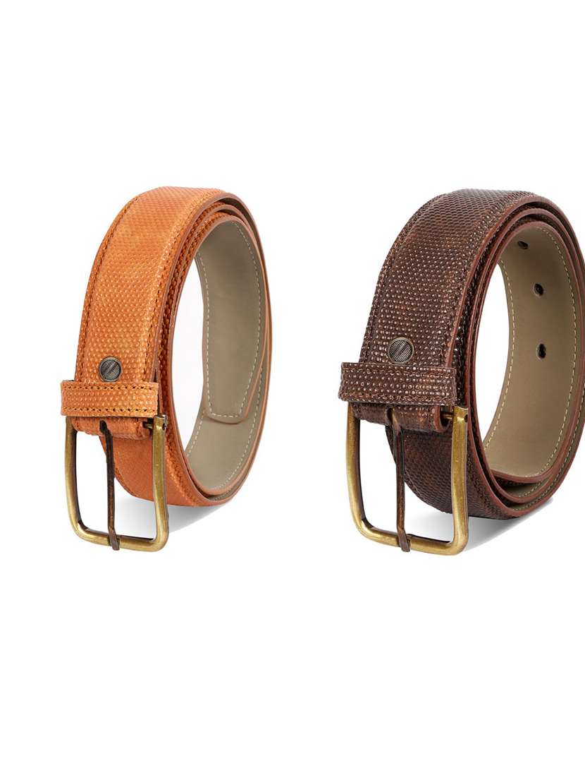 pack of 2 leatherette belts