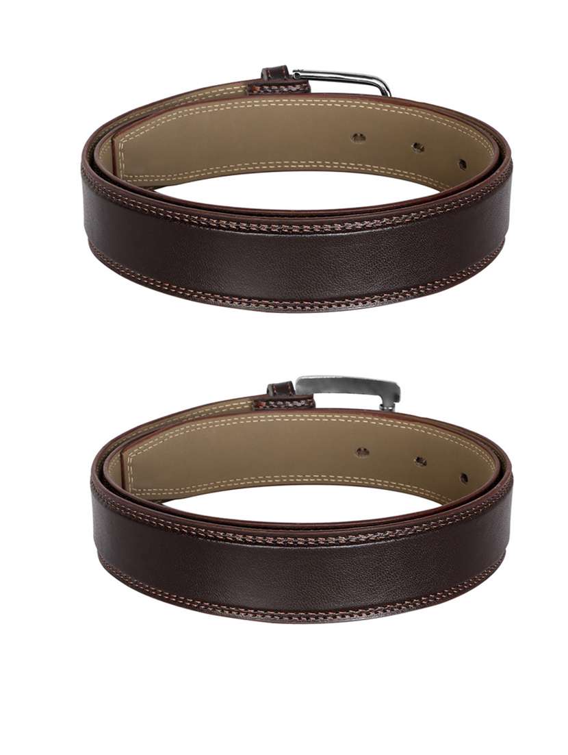 pack of 2 leatherette belt - 19232119 - Standard Image - 2