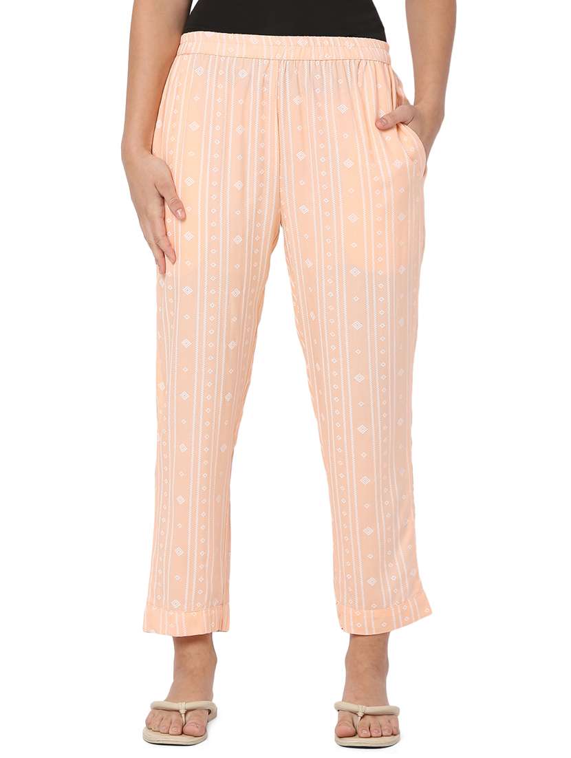 pink printed cotton pajama
